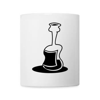 Flasche - Tasse - Weiß - Vorne