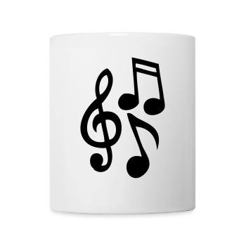 Musiknoten - Tasse - Weiß - Vorne