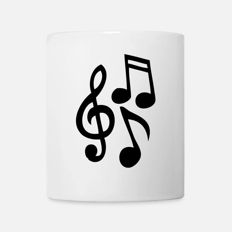 Musiknoten - Tasse - Weiß