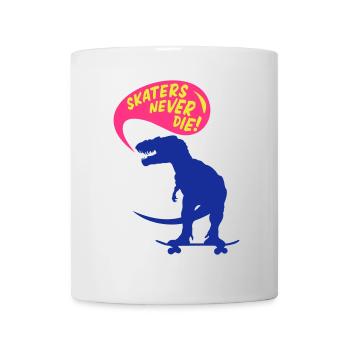 t-rex skater - Tasse - Weiß - Vorne
