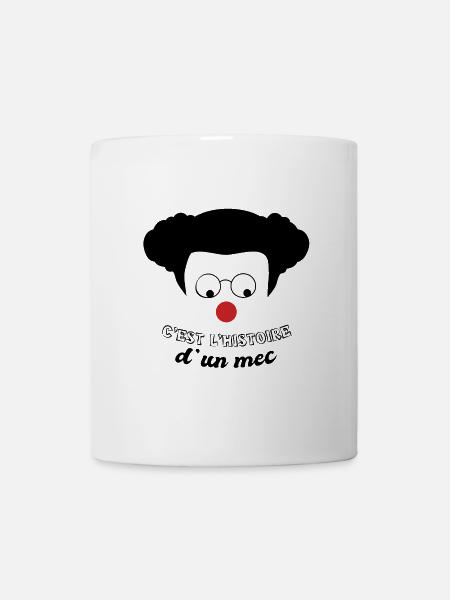 C'est l'histoire d'un mec - Humour Hommage Coluche - Mug blanc - blanc