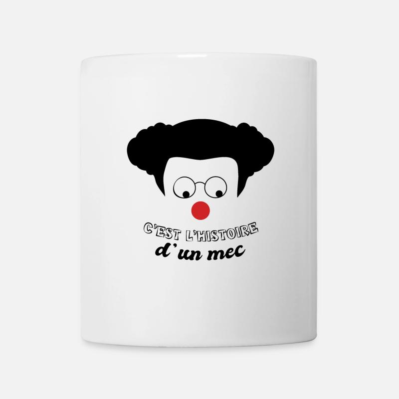 C'est l'histoire d'un mec - Humour Hommage Coluche - Mug blanc - blanc