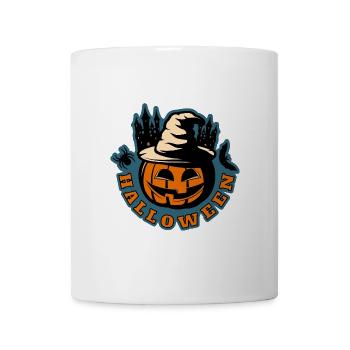 Halloween Kürbis - Tasse - Weiß - Vorne