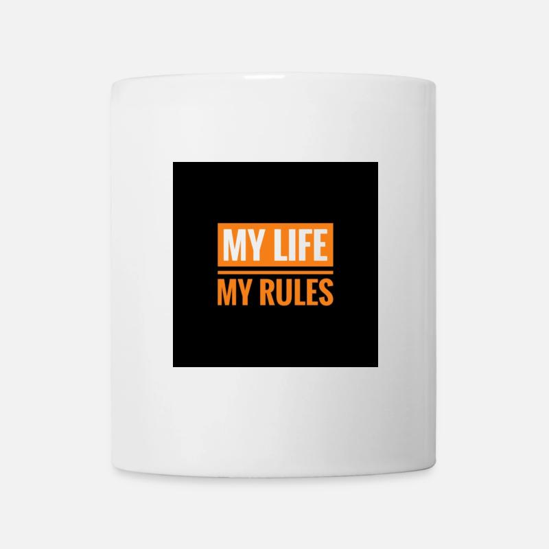 Ma vie, mes propres règles de design - Mug blanc - blanc