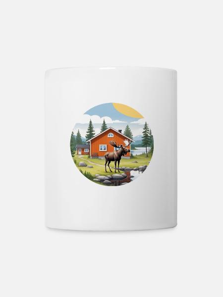 Nature Life Sweden Logo Moose Blog House Nature - Mug - white