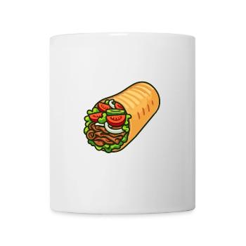 Döner Kebab Dürüm Yufka Sandwich Cuisine de rue allemande - Mug blanc - blanc - Devant