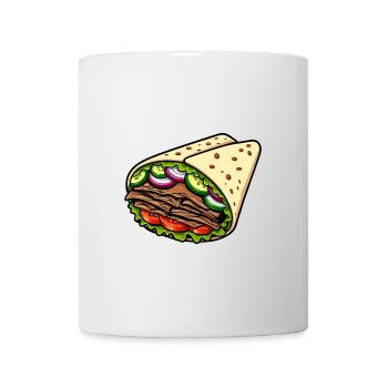 Döner Kebab Dürüm Yufka Sandwich Cuisine de rue allemande - Mug blanc - blanc - Devant