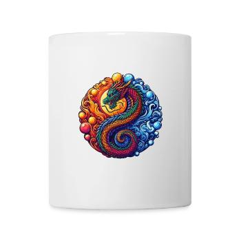 Vibrant Yin Yang Dragon - Mug blanc - blanc - Devant