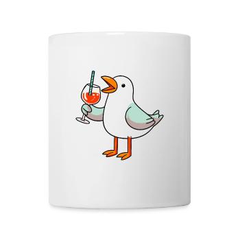 Apéritif Mouette de la mer du Nord Aperoli Spritz Campari Drink - Mug blanc - blanc - Devant