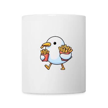 Diète Mouette de la mer du Nord Frites Frites Restauration rapide - Mug blanc - blanc - Devant