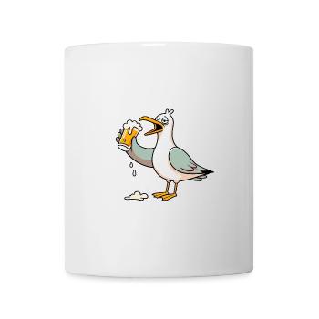 Quartier ivre Fête de la mouette Bière Port de Hambourg Elbe - Mug blanc - blanc - Devant
