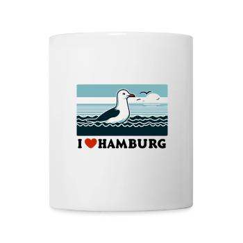 Mer du Nord Moin Mouette J’ADORE Hambourg Hanséatique Ville Amour - Mug blanc - blanc - Devant