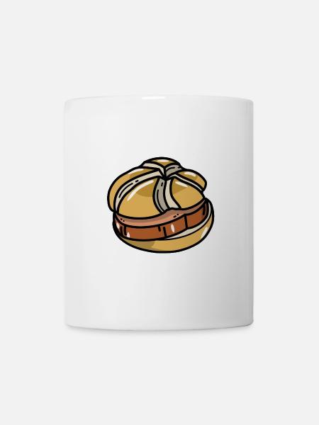 Comic Leberkäs Leberkäse Fleischkäse Brötchen - Tasse - Weiß