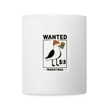 Wanted Fries Bandit Voleur Mouette sur Affiche - Mug blanc - blanc - Devant