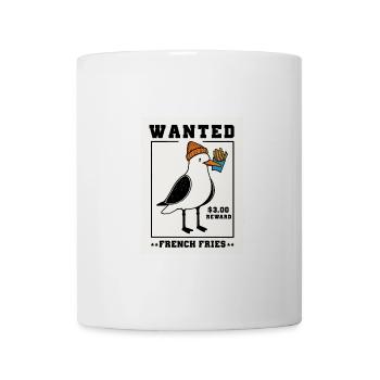 Wanted Fries Bandit Voleur Mouette sur Affiche - Mug blanc - blanc - Devant