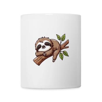 Good night! Sleep sleepy head sloth on branch - Mug - white - Front