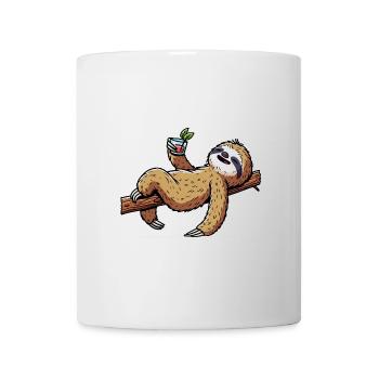 Let's Party Sloth Sloth with Drink on Branch Branch - Mug - white - Front
