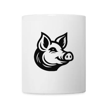Pig Head - Minimalist Pig Design - Mug - white - Front