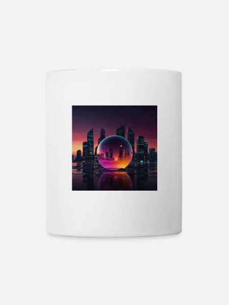Modern City - Two Spirals - Mug - white