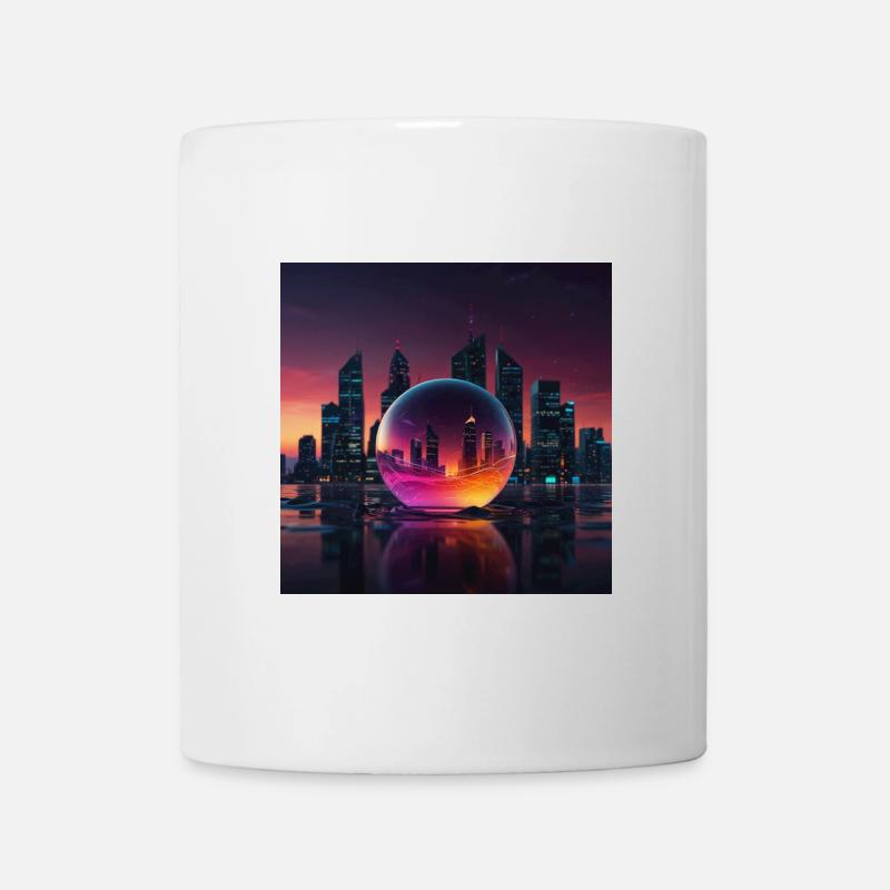 Moderne Stadt - Zwei Spiralen - Tasse - Weiß