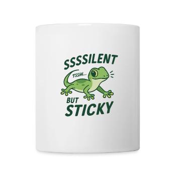 Funny dude shirt - silent but sticky - Mug - white - Front