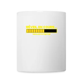 motif réveil en cours - Mug blanc - blanc - Devant