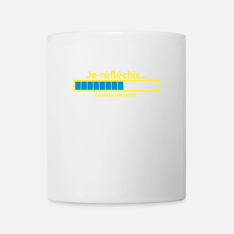 je réfléchis - Mug blanc - blanc