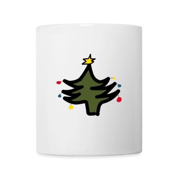 T-shirt de Noël abstrait, motif de Noël - Mug blanc - blanc - Devant