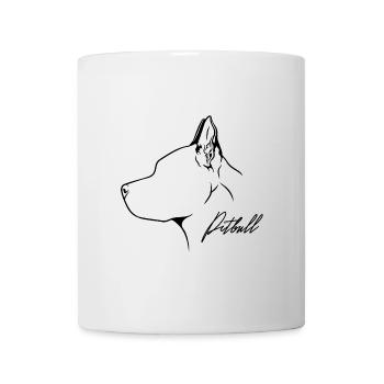 American Pitbull Profil Hunde Hund Wilsigns - Tasse - Weiß - Vorne