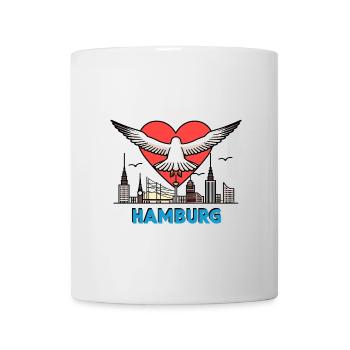 North Sea Moin Seagull I LOVE Hamburg Pearl Souvenir - Mug - white - Front