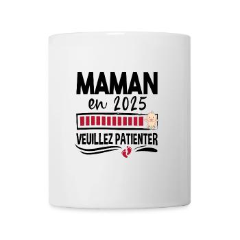 2025 Maman Mère Bébé Naissance Cadeau Grossesse - Mug blanc - blanc - Devant