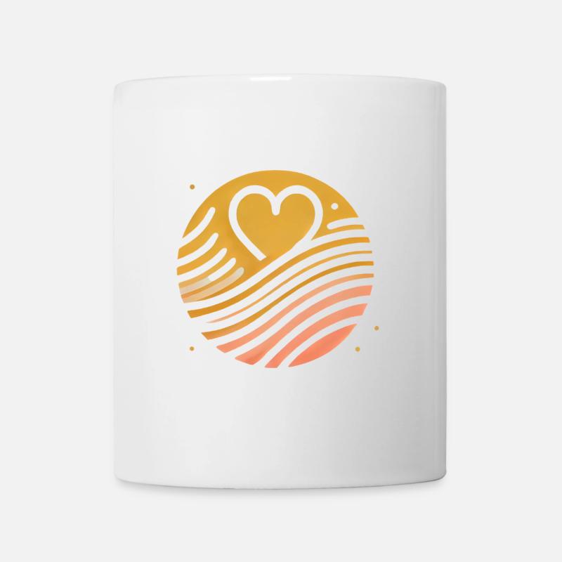 Au revoir coeur Illustration douce - Mug blanc - blanc