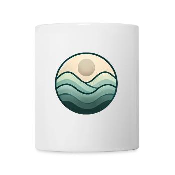 Minimalistisches Bergabzeichen-DesignMinimalistisches Reittier - Tasse - Weiß - Vorne