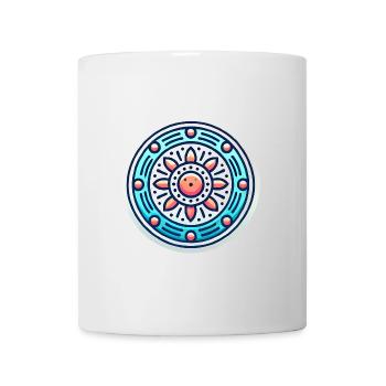 Vibrant Circular Badge Design - Mug - white - Front