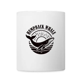 Buckelwal Silhouetten Logo – Eleganz des Meeres - Tasse - Weiß - Vorne