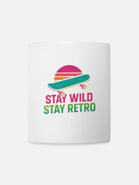 Stay Wild Retro Skate - Mug - white