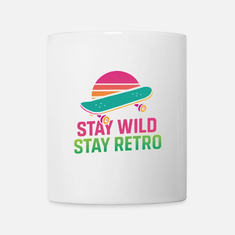 Stay Wild Retro Skate - Tasse - Weiß