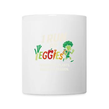 Ich laufe auf Gemüse - Tasse - Weiß - Vorne