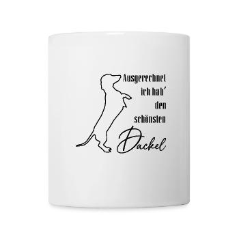 Ich hab den schönsten Dackel. Dackelsilhouette - Tasse - Weiß - Vorne