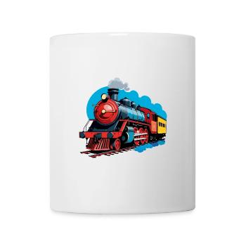 Locomotive à vapeur colorée pour les petits cheminots - Mug blanc - blanc - Devant