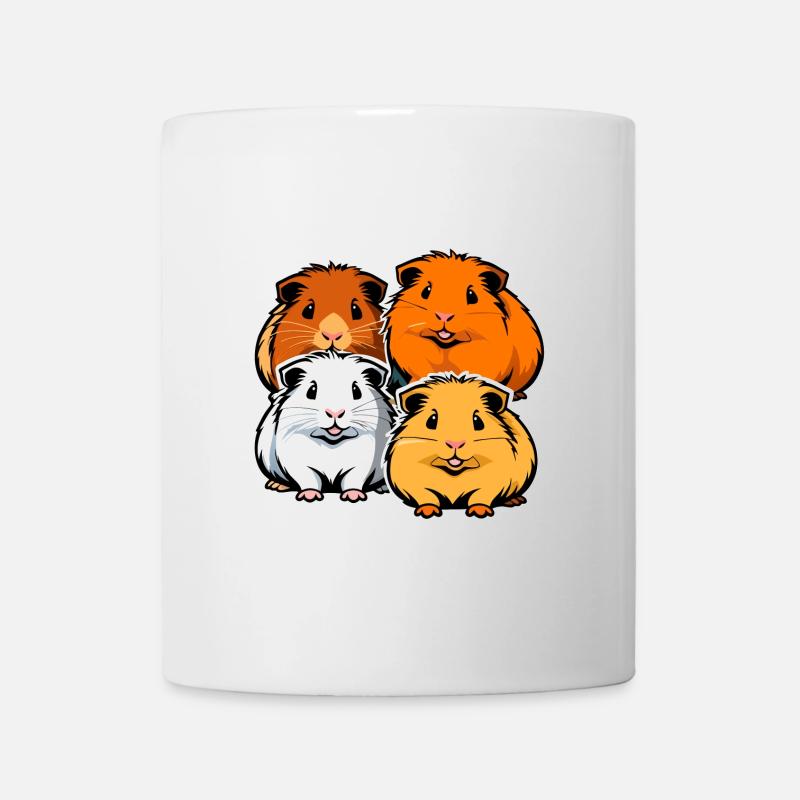 Quatre cochons d'Inde mignons - Mug blanc - blanc