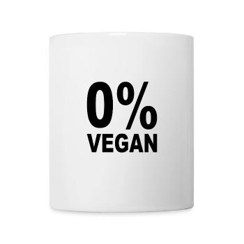 0% végétalien - Mug blanc - blanc - Devant