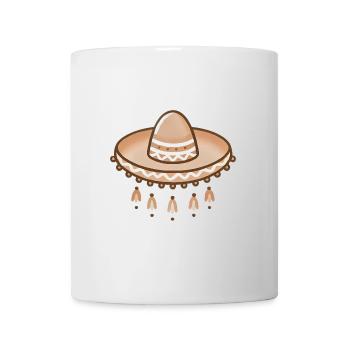 Minimalistische Sombrero-Illustration - Tasse - Weiß - Vorne