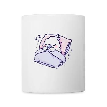 Cacatoès endormi Graphique de dessin animé mignon - Mug blanc - blanc - Devant