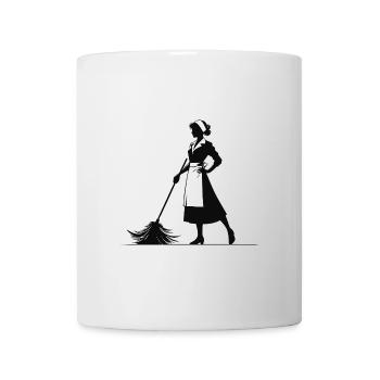 Retro Haushälterin – Vintage Charme mit Stil - Tasse - Weiß - Vorne