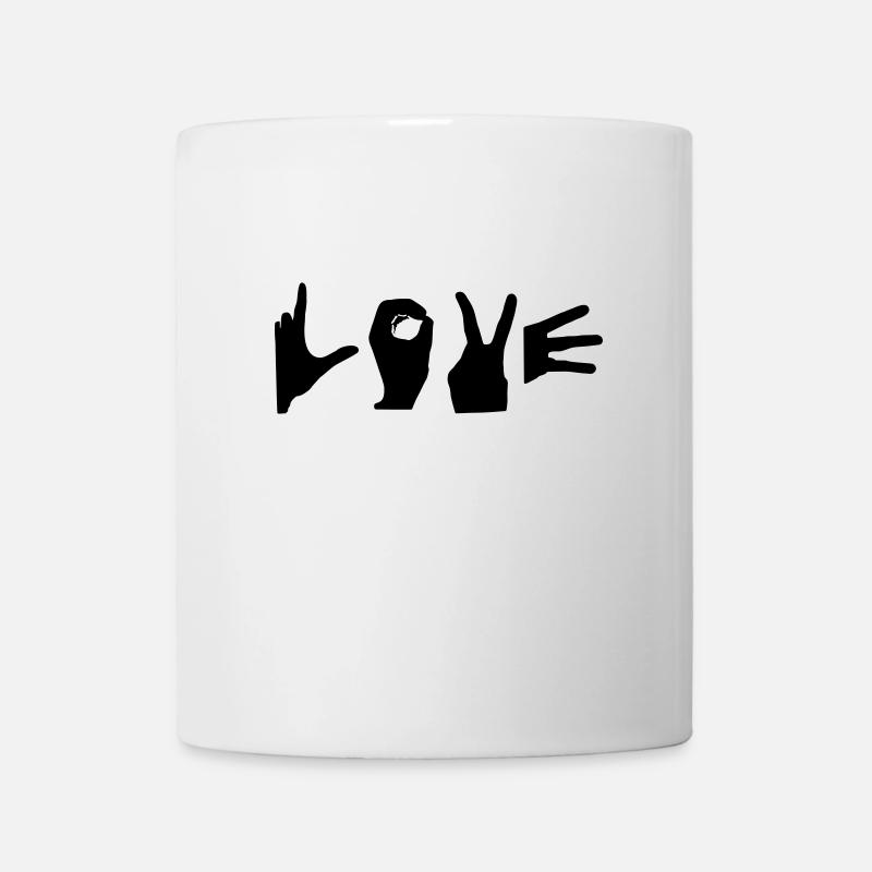 love finger symbol - Tasse - Weiß