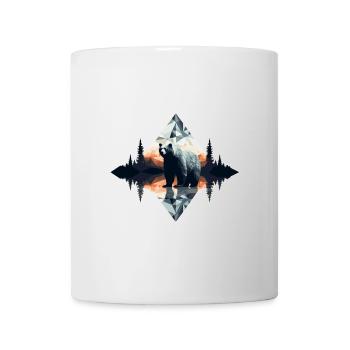 Abstrakter Bär in den Bergen - Tasse - Weiß - Vorne