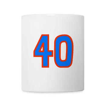 40. 40 ANS. 40e ANNIVERSAIRE. ANNIVERSAIRE 40 ANS. - Mug blanc - blanc - Devant