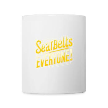 Sicherheitsgurte für alle - Tasse - Weiß - Vorne