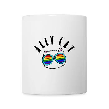 Ally Cat - LGBTIQ Queer Gay Pride CSD Cartoon - Tasse - Weiß - Vorne